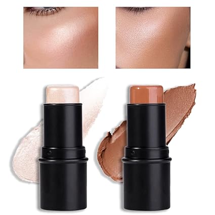 evpct 2Pcs Face Cream Contour Bronzer Sticks